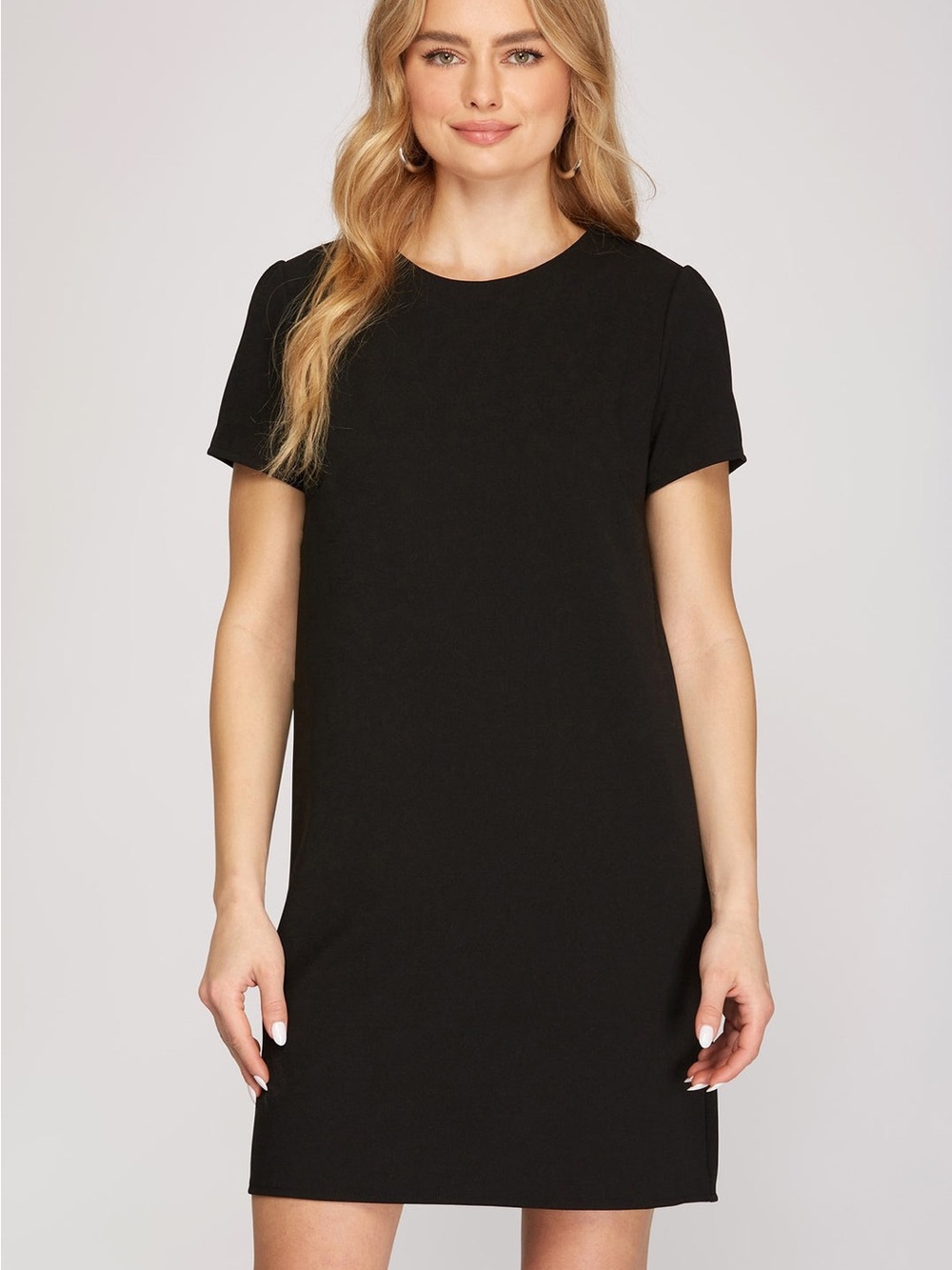 Charlotte Russe Black Short Sleeve Dress
